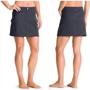 Athleta Black Snowslide Fleece Lined Cargo Skirt Size Medium